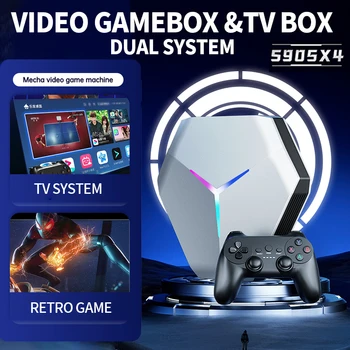 Игровая консоль X10 4k Gamestick TV BOX 5G Двойная Система 2.4G Беспроводной Геймпад PSP N64 Эмуляторы PS1 128G 10000 Ретро Игр