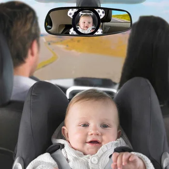 Детское Автомобильное Зеркало, Безопасное Зеркало Для Автокресла, Обращенное к Младенцу Сзади, Широкий Кристально Чистый Обзор, Небьющееся, Полностью Собранное, Прошедшее Краш-тестирование