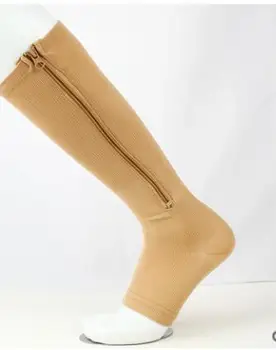 10 пар/лот Компрессионные носки на молнии, Женские Тонкие носки для ног 