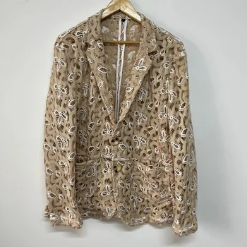 Модные мужские пальто и куртки B03165 2023 для подиума, роскошный известный бренд, европейский дизайн, одежда для вечеринок