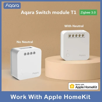 Aqara Одноканальный Релейный контроллер T1 Модуль переключения Zigbee 3.0 с/Без Нейтральных Таймеров Smart home Пульт Дистанционного Управления Homekit