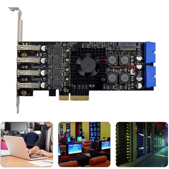 1 Комплект PCI-E X4 ST676 NEC720202 USB3.0 Карта с четырьмя каналами питания промышленного видения Высокоскоростная конверсионная карта