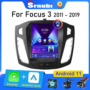 Srnubi 2 Din Android 11 автомагнитола для Ford Focus 3 Mk 3 2011 2012 - 2019 Мультимедийный видеоплеер 2Din Carplay Авто Стерео DVD