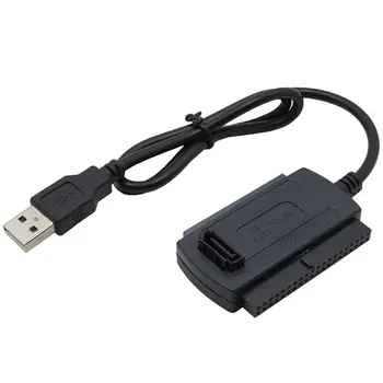 3 в 1 Кабель-адаптер USB 2.0 от USB до 2.5/3.5/5.25 дюймовых адаптеров SATA IDE высокой скорости 480 Мбит/с