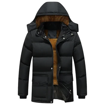2023 Водонепроницаемая Флисовая мужская куртка с капюшоном Для отдыха, Утепленное бархатом Мужское пальто, Ветровки, Парка, Мужские пальто