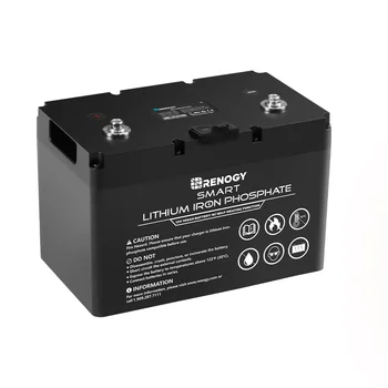 Renogy 12V 100Ah SMART LiFePO4 литий-железный аккумулятор с самонагревающейся системой BMS