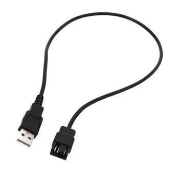 5v USB 4Pin Кабель Питания вентилятора ноутбука USB к 4Pin 3Pin разъему Шнур-адаптер 30cm/50/cm100cm T5EE