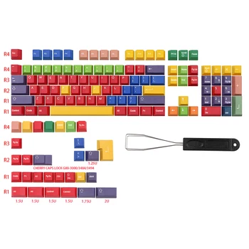 131 Клавиша/набор GMK HANDARBEIT Keycaps PBT Сублимация красителя Вишневый Профиль Клавишные Колпачки С ISO Enter Для раскладки клавиатуры EU