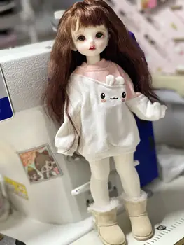 Одежда для куклы BJD подходит для размера 1/4 1/6, свитер для куклы с милым кроликом, одежда для куклы bjd, аксессуары для куклы 1/4 1/6 (2 цвета)