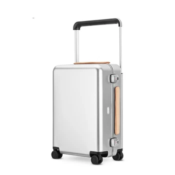 Чехол для тележки из алюминиево-магниевого сплава, полный алюминиевый багажник, широкая тележка, 20-дюймовый чемодан, бизнес-кейс высокого класса