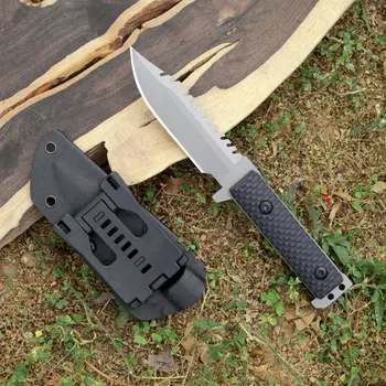 Нож с фиксированным лезвием, Новый стиль ручной работы из стали 440C, открытый тактический прямой нож, нож для самообороны, для кемпинга