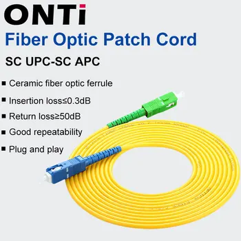 ONTi 1-10 шт. SC APC-SC UPC Симплексный 2,0 мм ПВХ Одномодовый Оптоволоконный Соединительный кабель перемычка оптоволоконный патч-корд fibra optica