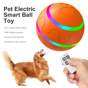 Умная Интерактивная игрушка для домашних животных Для Собаки и Кошки Мяч USB Перезаряжаемый Забавный Электрический Автоматический Вращающийся Прыгающий Играющий Забавный Катящийся Мяч
