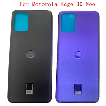Крышка батарейного отсека, задняя дверца, корпус для Motorola Edge 30 Neo, задняя крышка с логотипом, Запчасти для ремонта