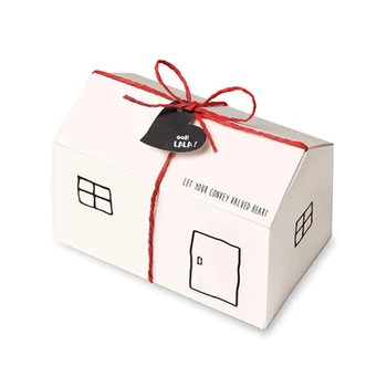 100 шт. коробка из крафт-бумаги, подарочная коробка для конфет, сумка для десерта, подарочная коробка в форме маленького домика для гостей, детская вечеринка, День рождения, свадебный декор