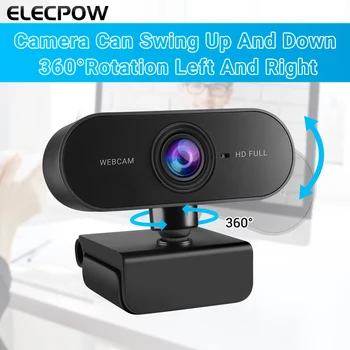 Elecpow Новая Веб-камера 1080P Full HD Веб-камера С Микрофоном USB-Штекер Видеокамеры Для ПК, Компьютера, Ноутбука Mac, Настольной Конференции