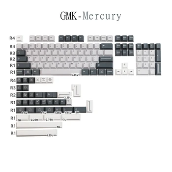 GMK Mercury Keycaps Персонализированные Колпачки для ключей PBT Cherry Profile 142 Клавиши Keycap Для Механической клавиатуры MX Switch 60% 68% 80% Раскладка
