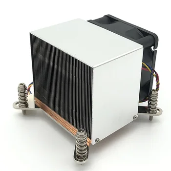 COOLSERVER 2U6CA Серверный Процессорный Кулер Высокого качества с 4 Тепловыми Трубками Радиатор с 4pin PWM Охлаждающим 6 мм Вентилятором для теплоотвода процессора LGA 2011
