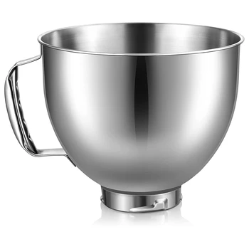 Чаша из нержавеющей стали для миксера с насадкой 4,5-5 кварт, для чаши миксера, можно мыть в посудомоечной машине