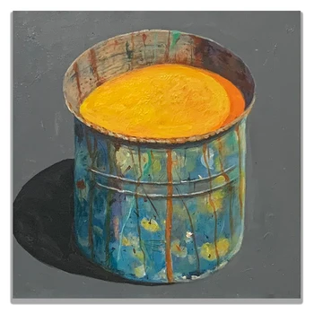 Ручная роспись маслом, картины Стефана Брода, акриловая живопись, ведро с краской в рамке, готовое к повешению