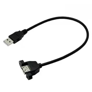 Удлинитель USB 2.0 с ушком, USB-кабели от мужчины к женщине, удлинитель провода для ПК-ноутбука, удлинитель кабеля USB с винтом М3 * 8 мм